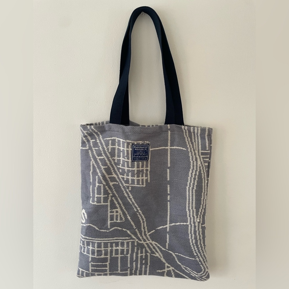 Faribault Woolen Mill Woven Map Tote OS